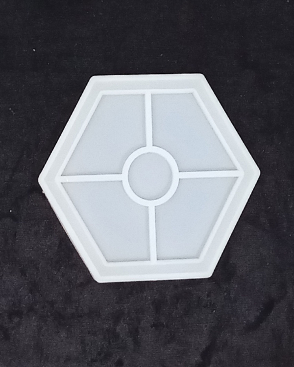 Molde posa vaso básico hexagonal
