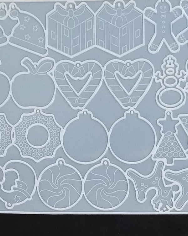 Molde  adornos navideños caramelos